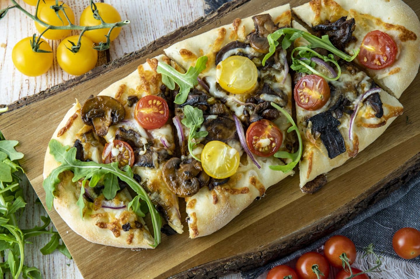 Guinness Sriracha Mushroom Flatbread