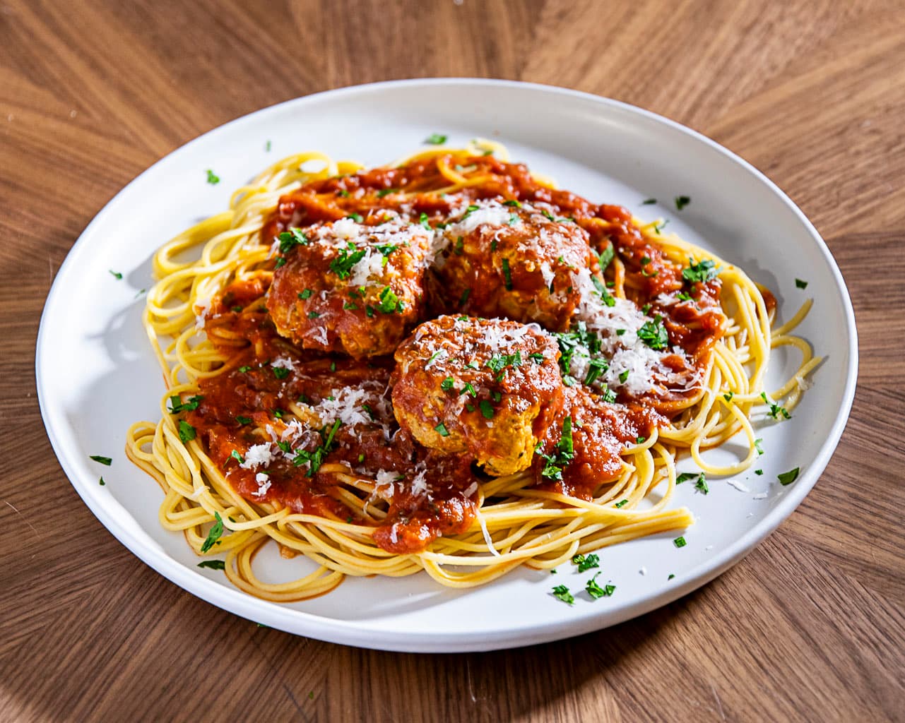 High-Protein Spaghetti and Meatballs